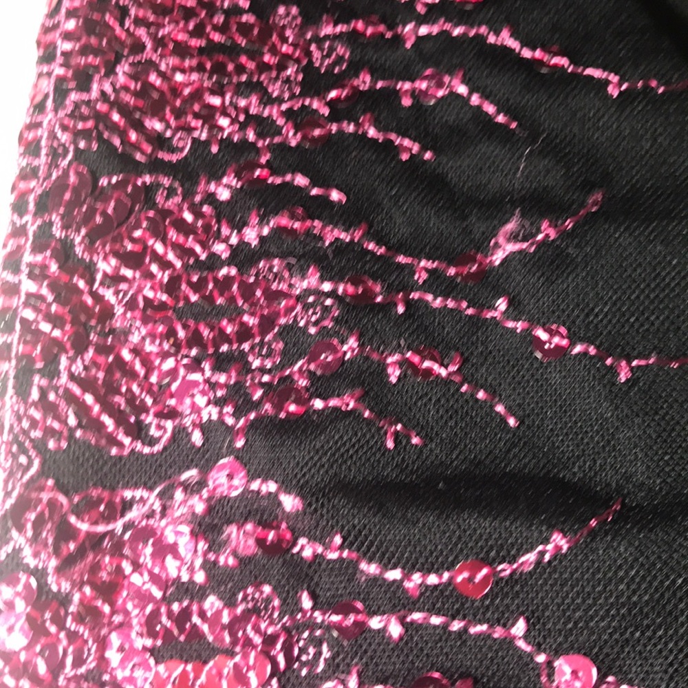 Black Long Sleeves with Center Pink Sequins - Picture 10 of 10